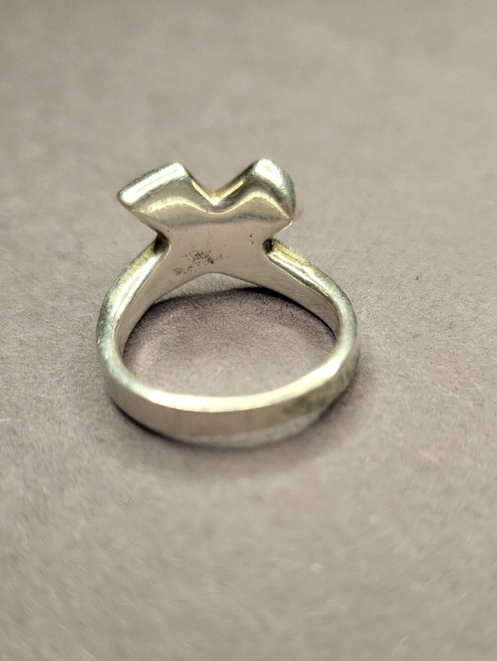 Turquoise Inlay X Ring - Picture 2 of 5